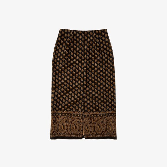 Briggs Vintage Black & Gold Paisley Pencil Skirt 👑✨ - Picture 2 of 6